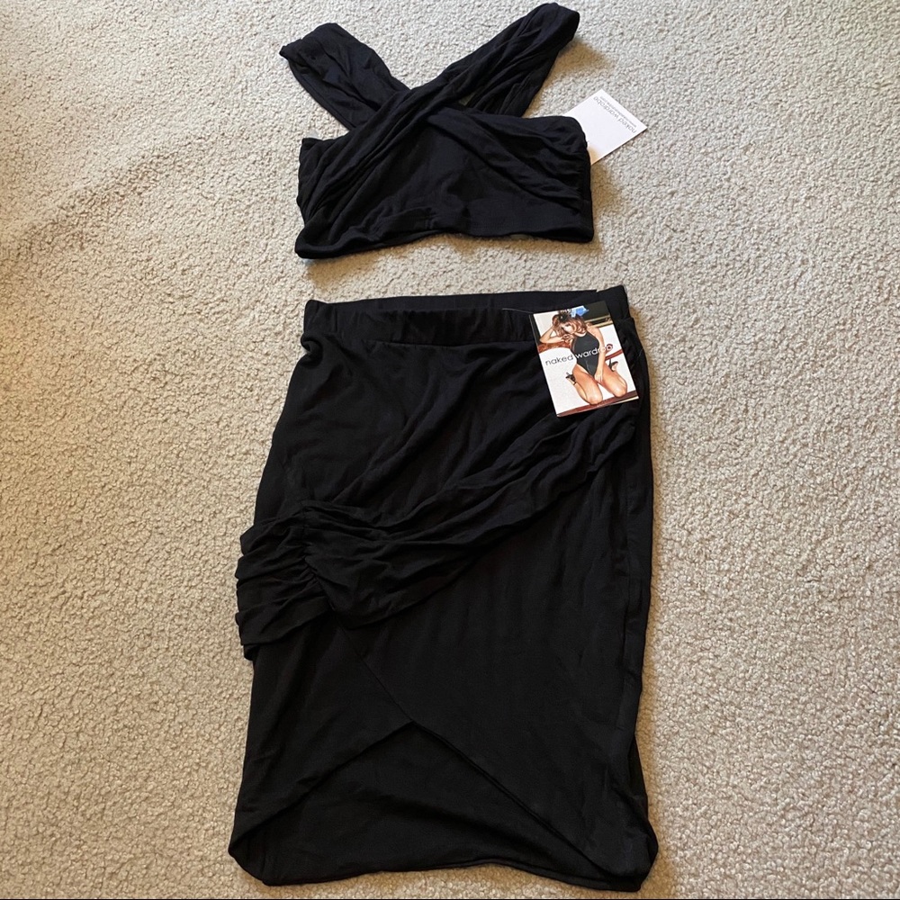 Naked Wardrobe skirt and crop top set